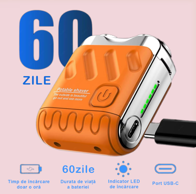 Aparat de Ras Electric 2025 – Barbierit Umed și Uscat, Compact și Puternic, Unisex