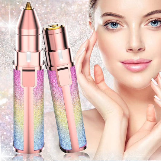 RainBow - Trimmer Profesional 2 în 1 Pentru Față Și Sprancene, Portabil  - Încărcare USB